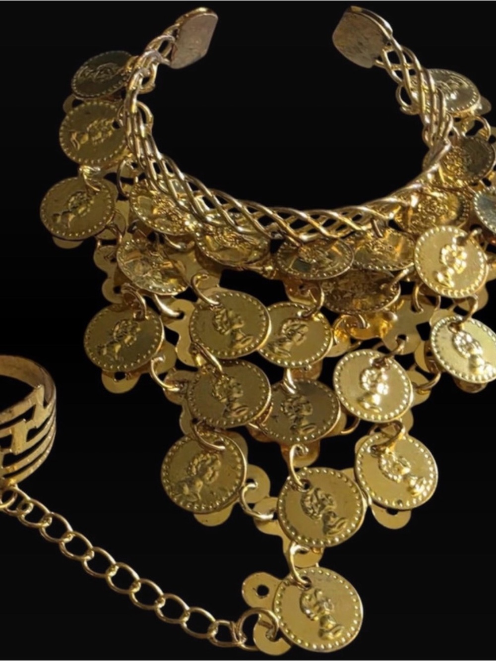 Gold Coin Statement Necklace - Women Jewelry